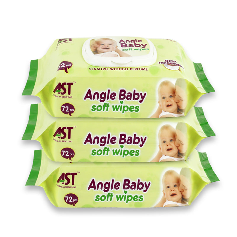 AST Angel Baby Soft Wipes – 72 Sheets | For Sensitive Skin, OEM/ODM Available