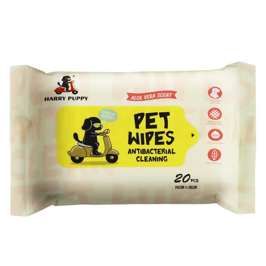 HURRY PUPPY Pet Antibacterial Wet Wipes – 20 Sheets (Buddha’s Hand & Plum Blossom Scent)
