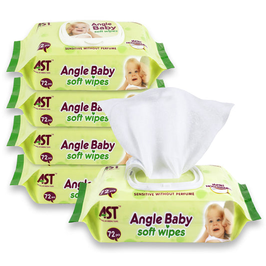 AST Angel Baby Soft Wipes – 72 Sheets | For Sensitive Skin, OEM/ODM Available