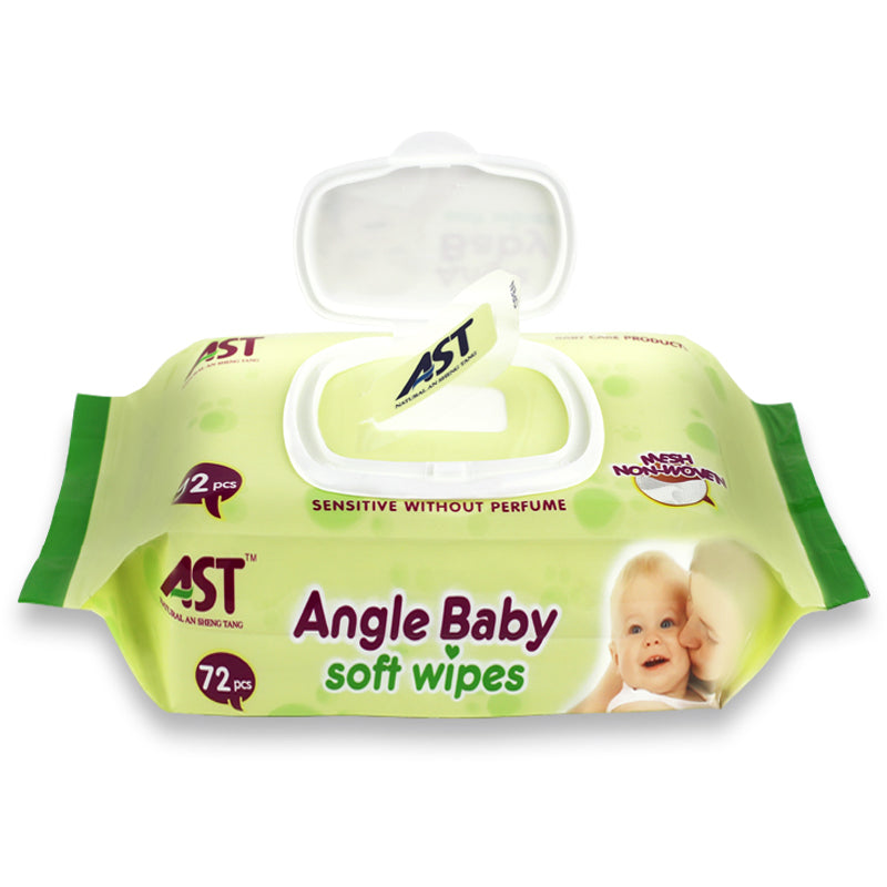 AST Angel Baby Soft Wipes – 72 Sheets | For Sensitive Skin, OEM/ODM Available