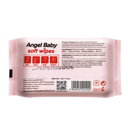 Wholesale 35 Sheets Angel Baby Soft Wipes Safe for Newborns
